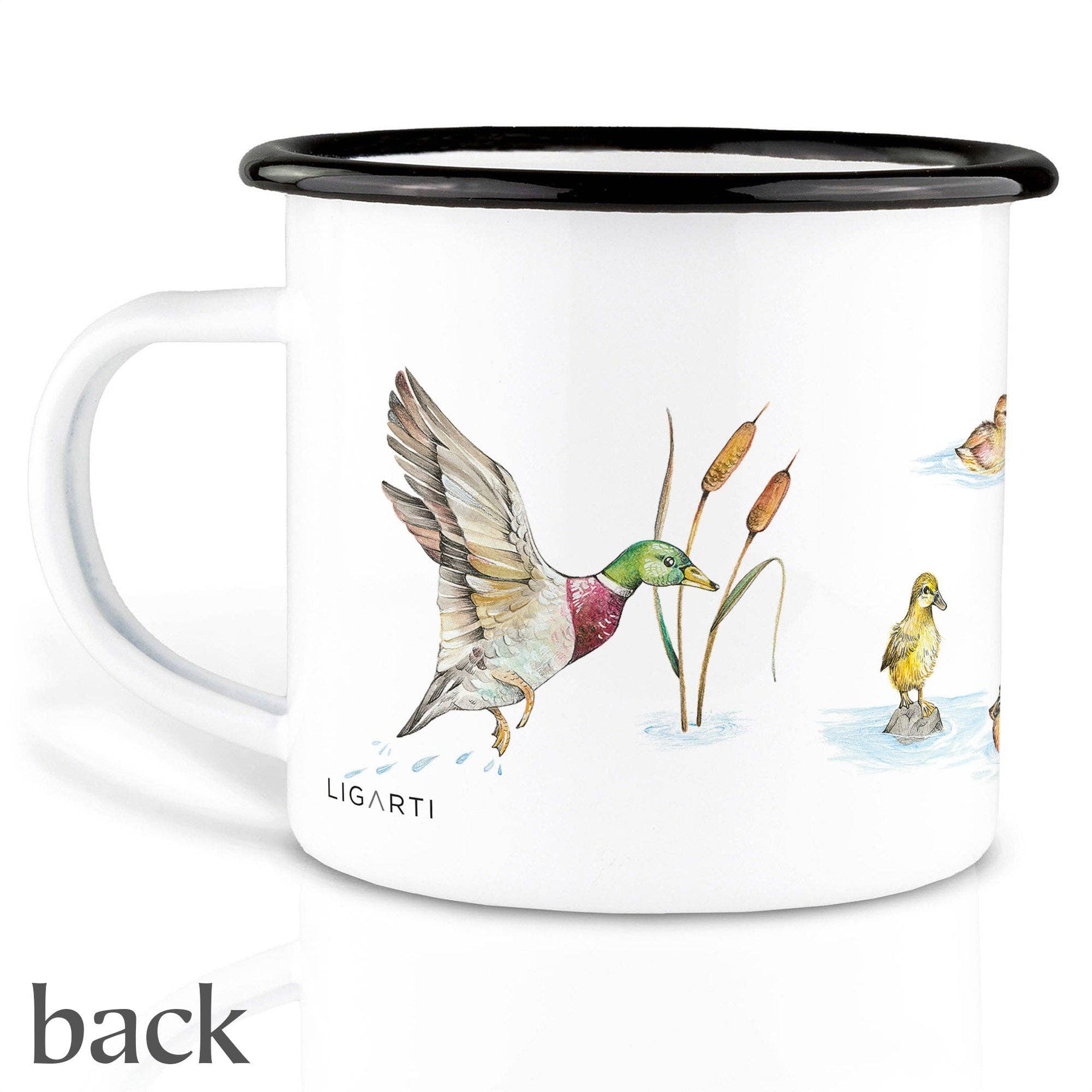 Mug émaillée – Étang des canards