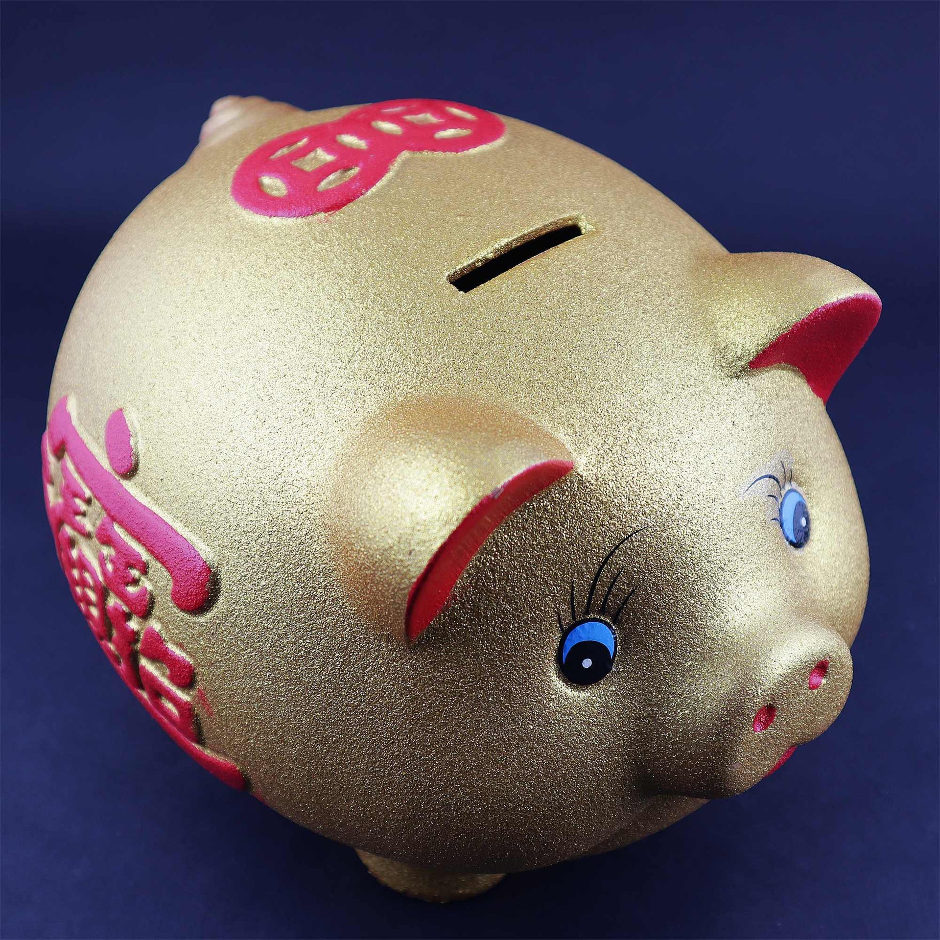 Goldenes Glückssparschwein