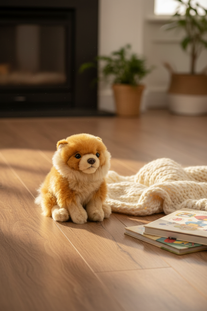 Peluche Spitz nain assis Uni Toys