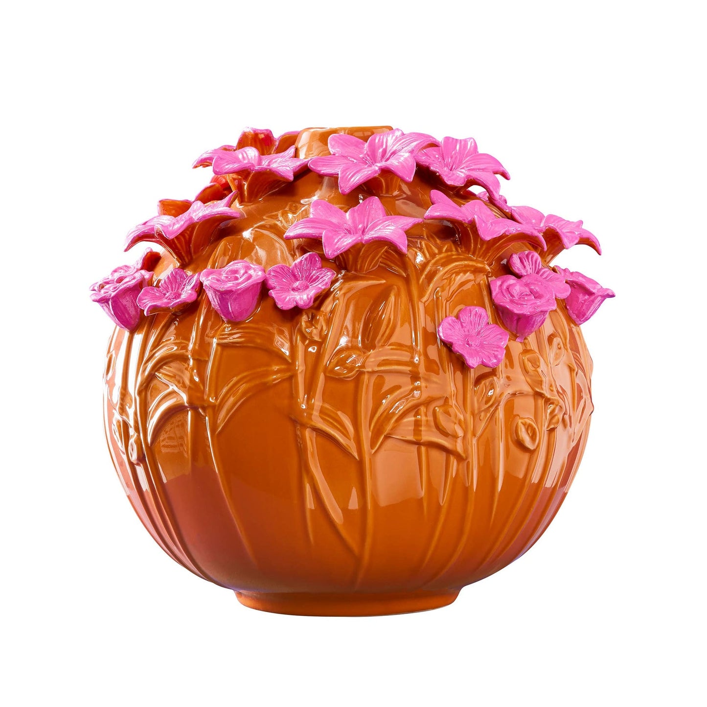 Verano Vase, orange/rosa Steinzeug, 34 x 29,5 cm