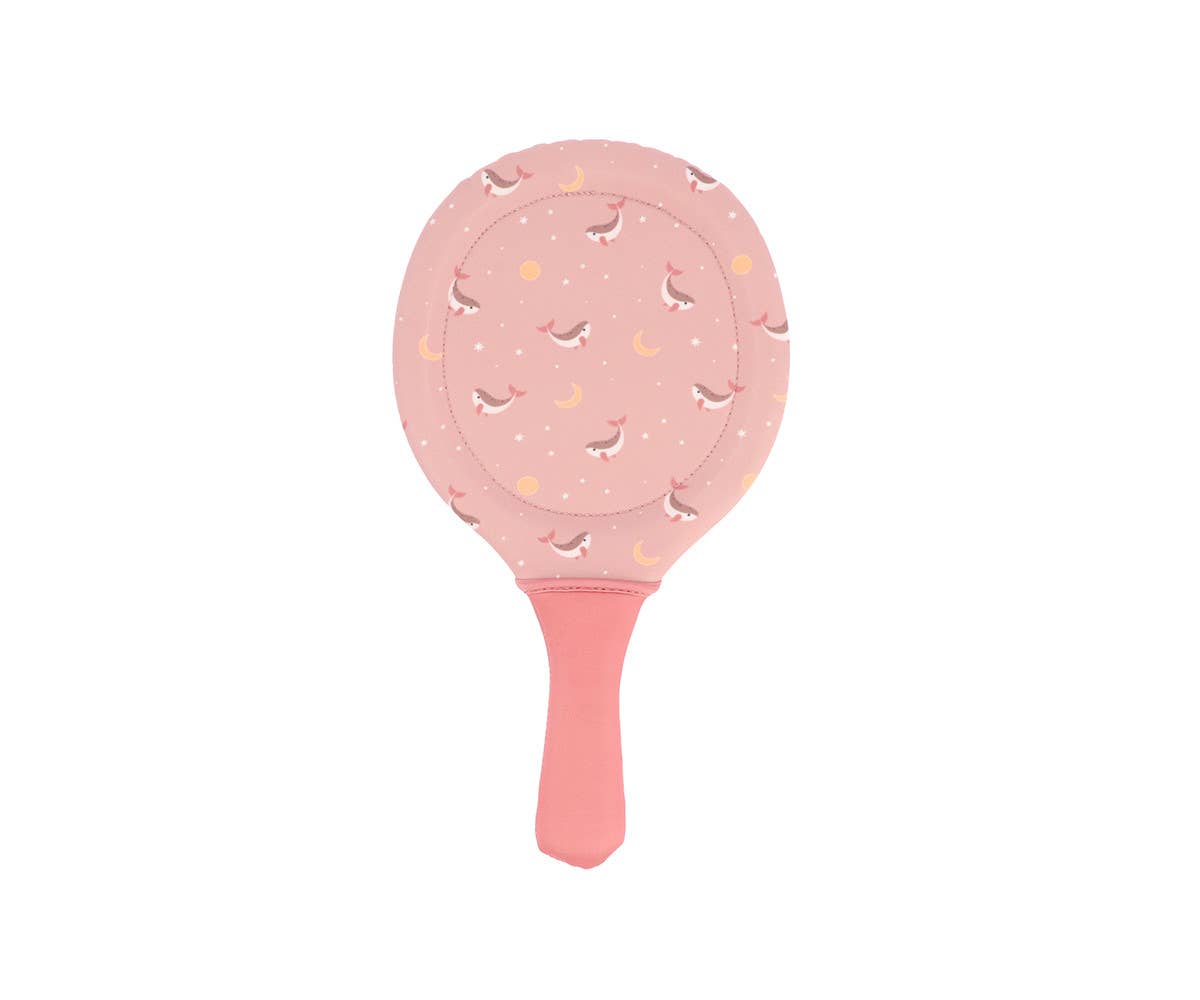 Raquettes de plage en néoprène Whale Pink avec balle