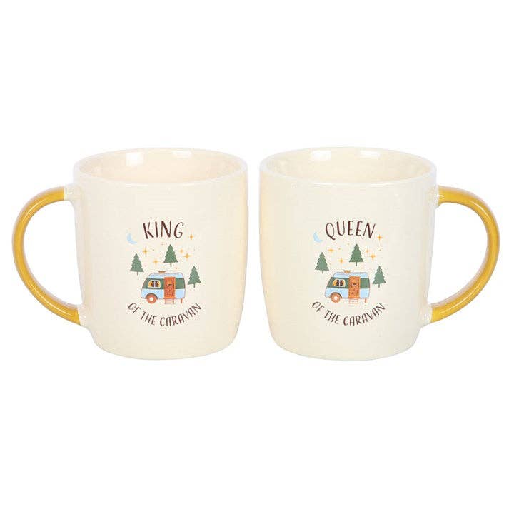 Couple de Mug « Renne et Roi du Camping »