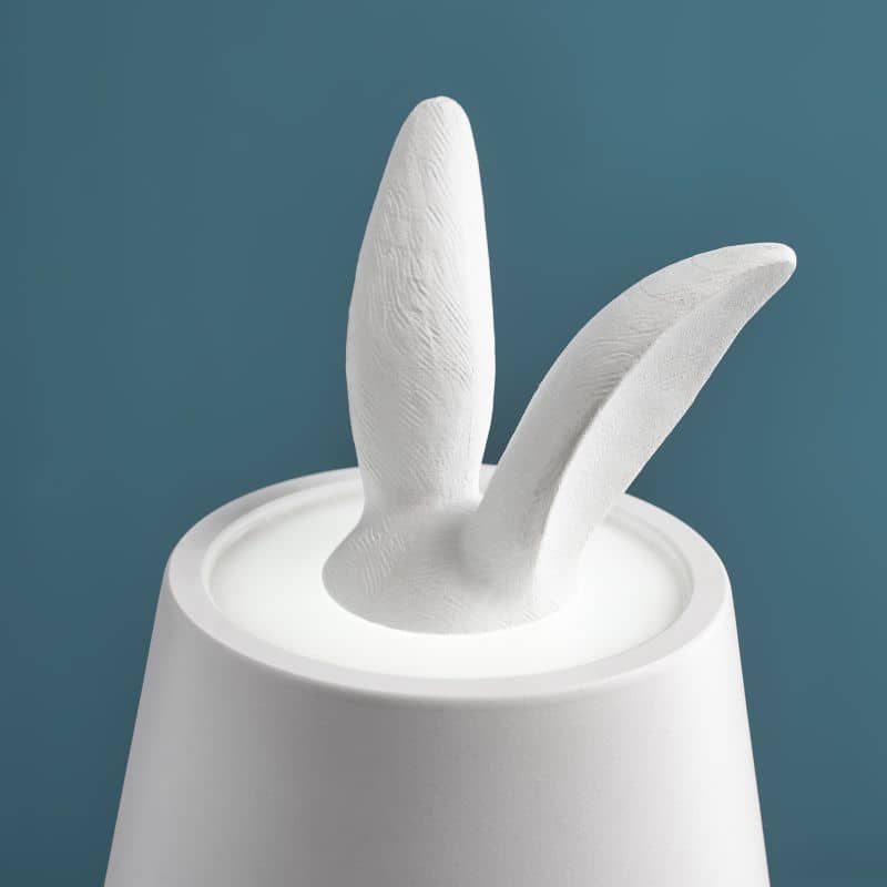 Lampe de table LED Hiding Rabbit, Blanc