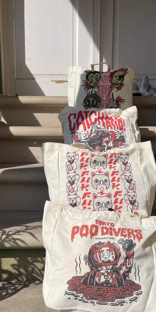 tote bag fuck you maneki neko heldbergs games 