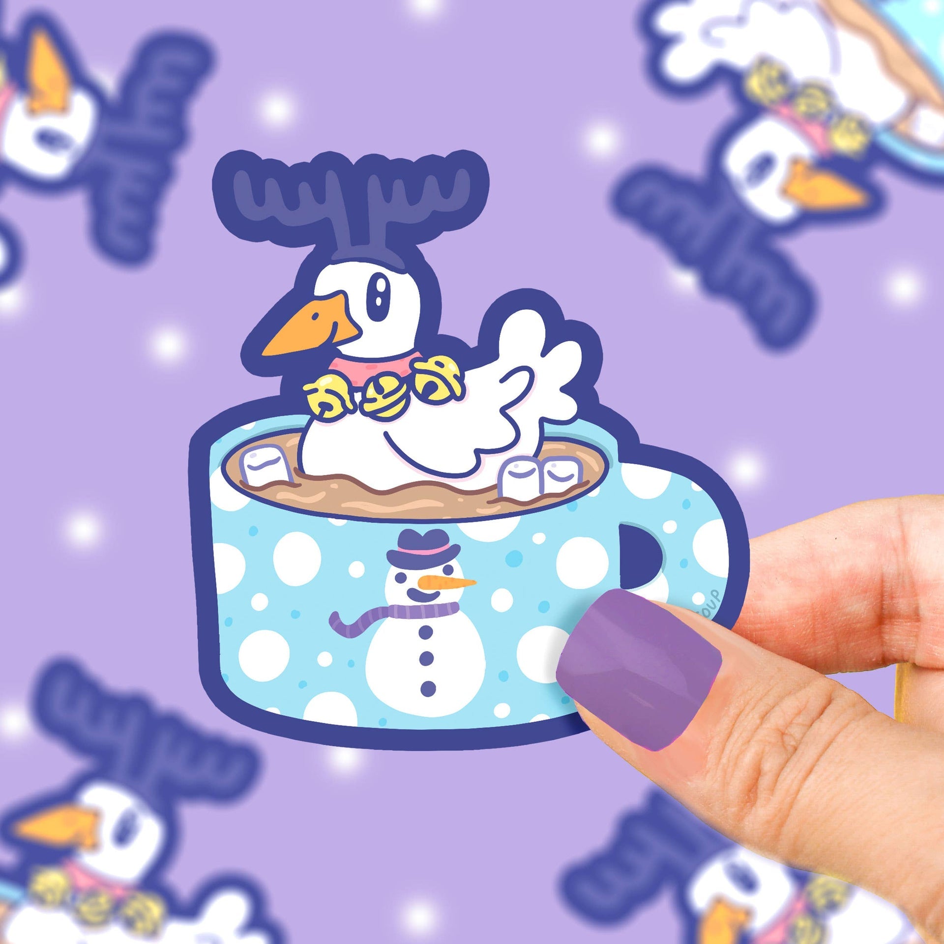 Weihnachts-Heiße-Schokoladen-Ente Sticker
