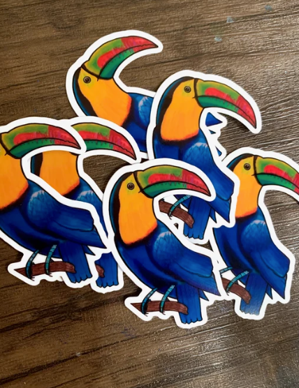 autocollant toucan 