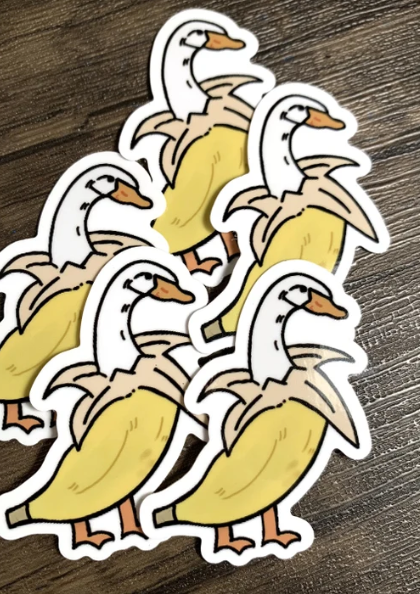 autocollant banana duck 