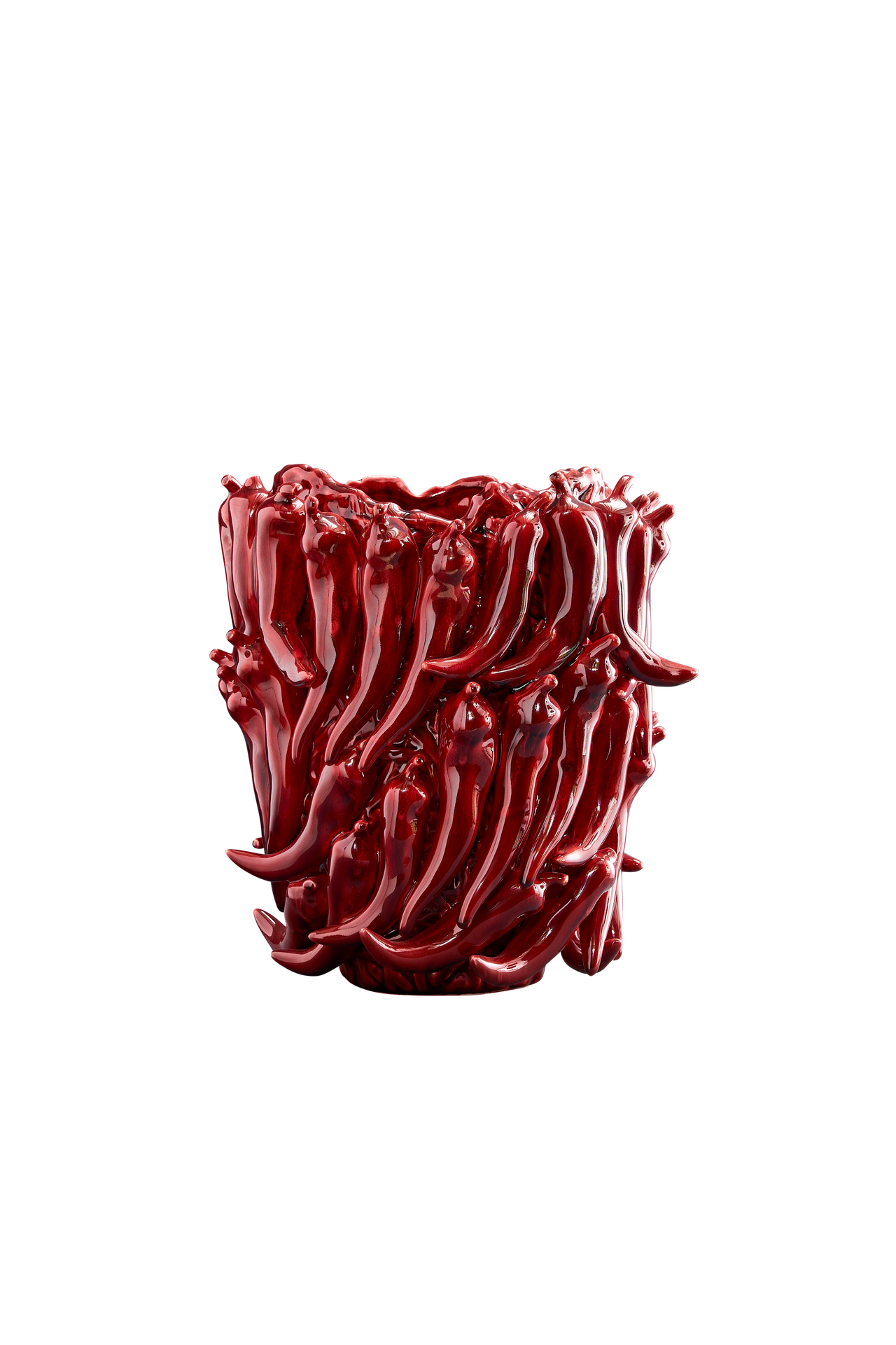 Chili-Vase, burgunderrot