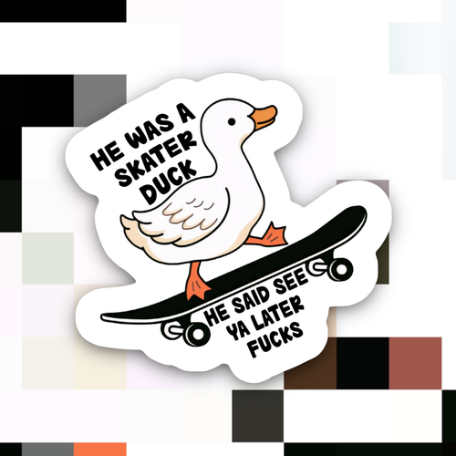 autocollant canard skater duck ace the pitmatian co 93858636