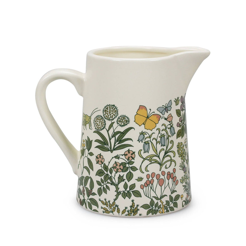 Pichet céramique Voysey Jardin botanique Faune et flore