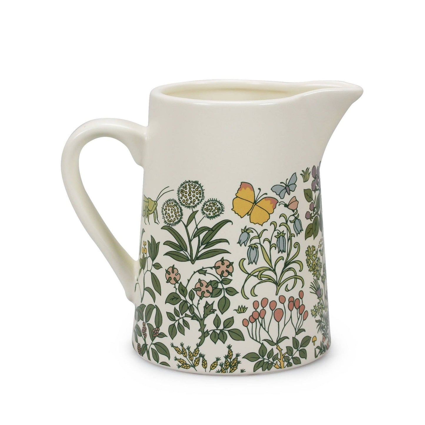 Pichet céramique Voysey Jardin botanique Faune et flore