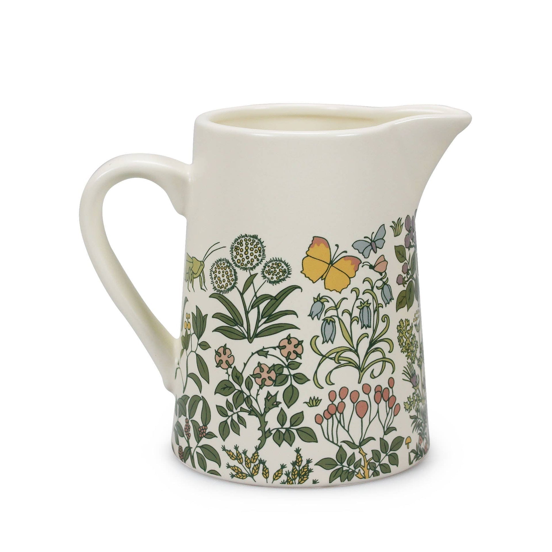 Pichet céramique Voysey Jardin botanique Faune et flore