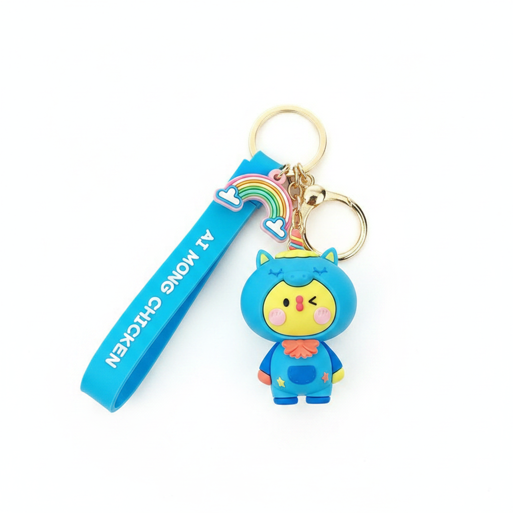 Porte Clés Poussin Licorne