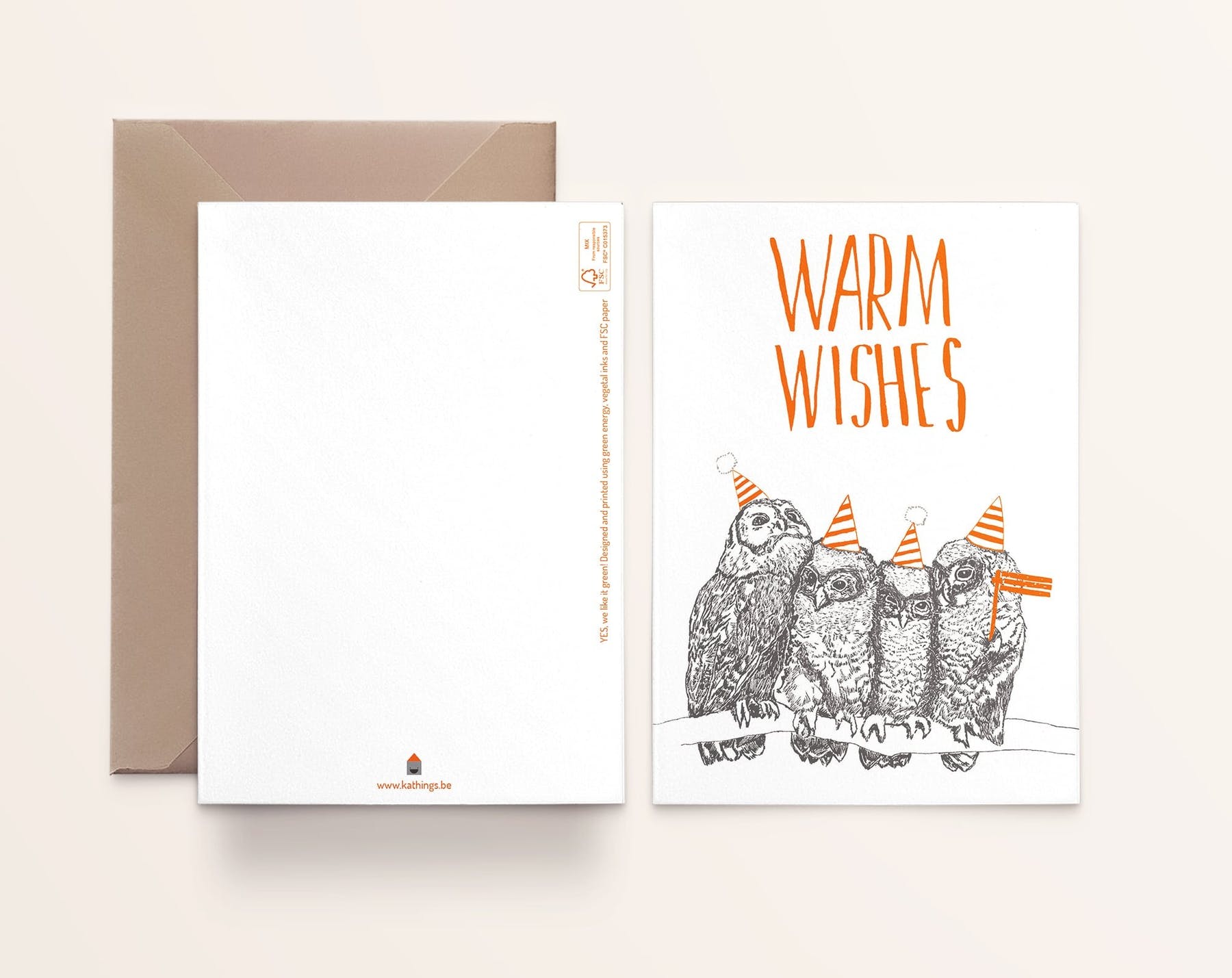 Carte d'Anniversaire Hiboux