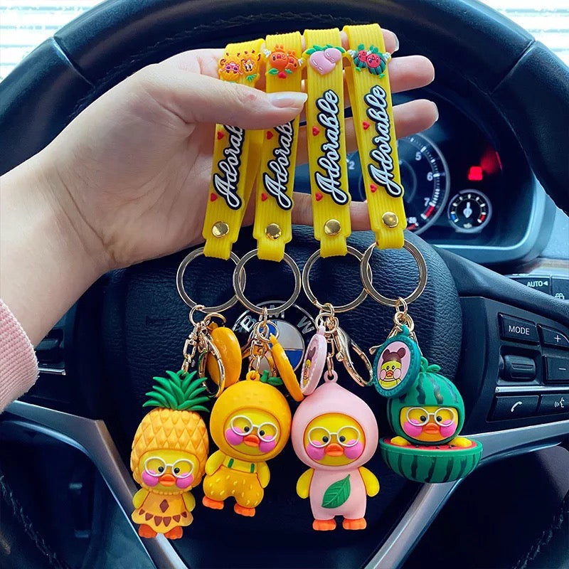 Porte Clés Canard Ananas