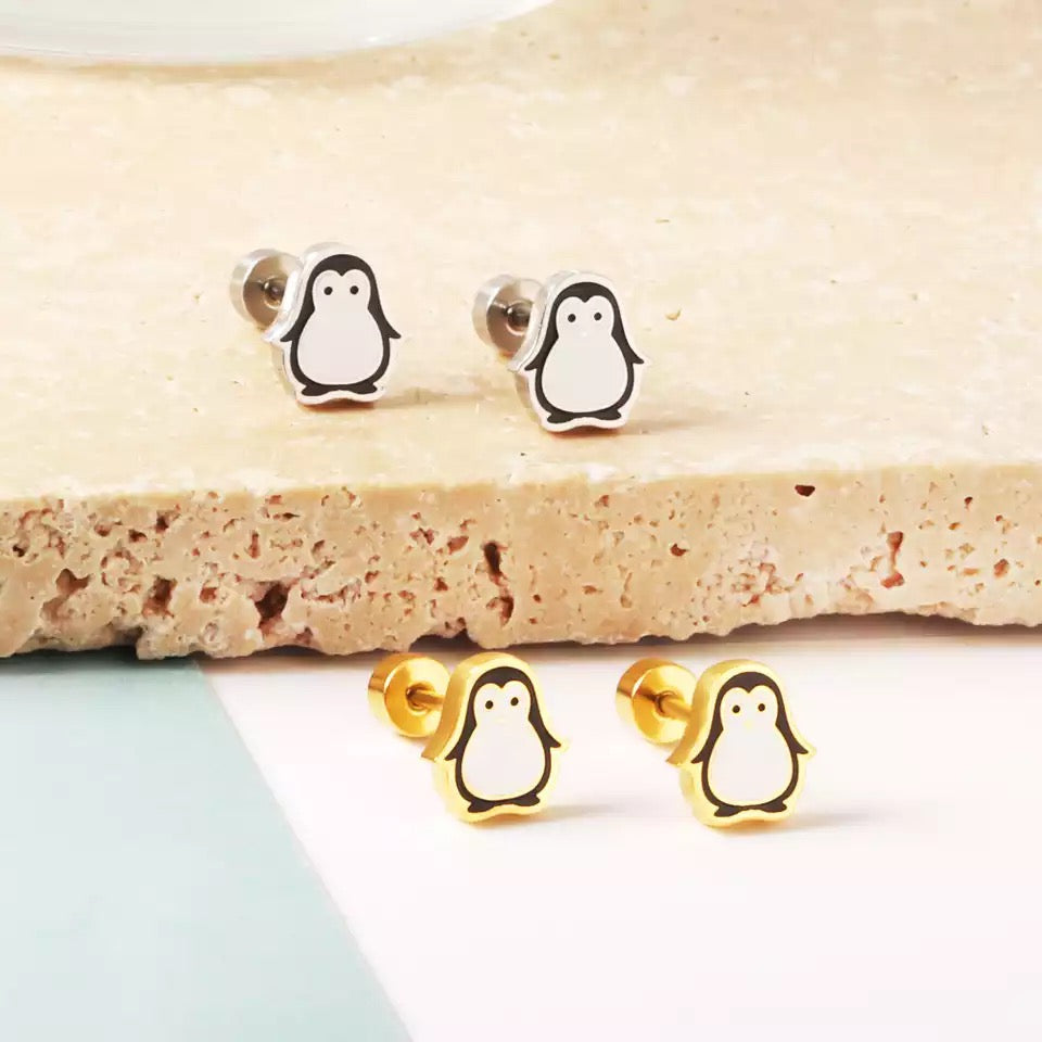 boucles d oreilles pingouin guld 