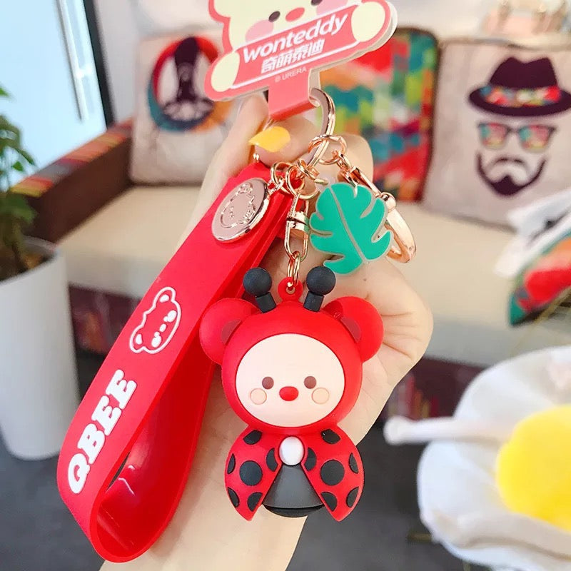 Porte Clés Ours Coccinelle
