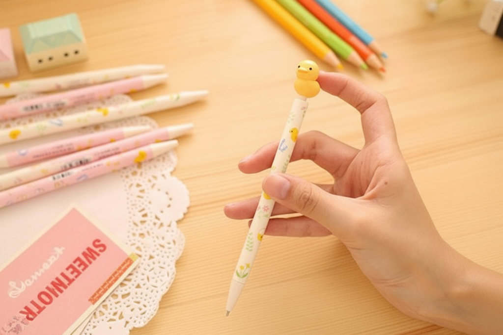 Stylo Canard Jaune fin
