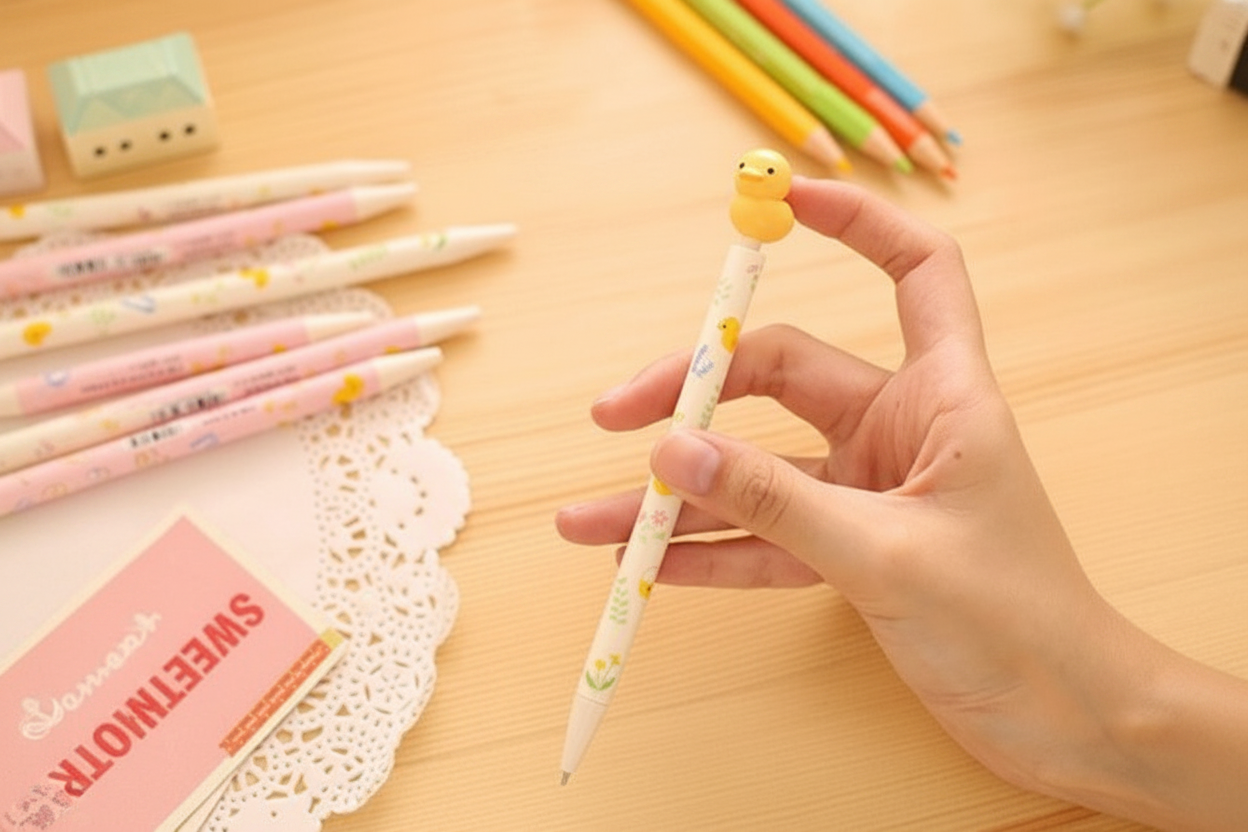 Stylo Canard Jaune fin