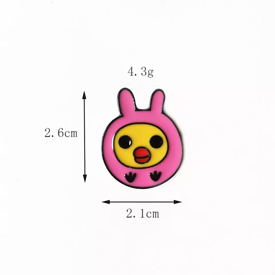 pins poussin lapin rose