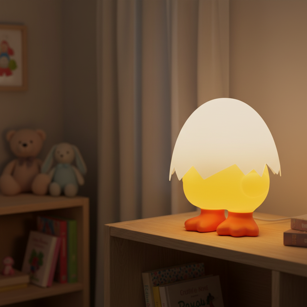Yellow Duck Eggshell Night Light