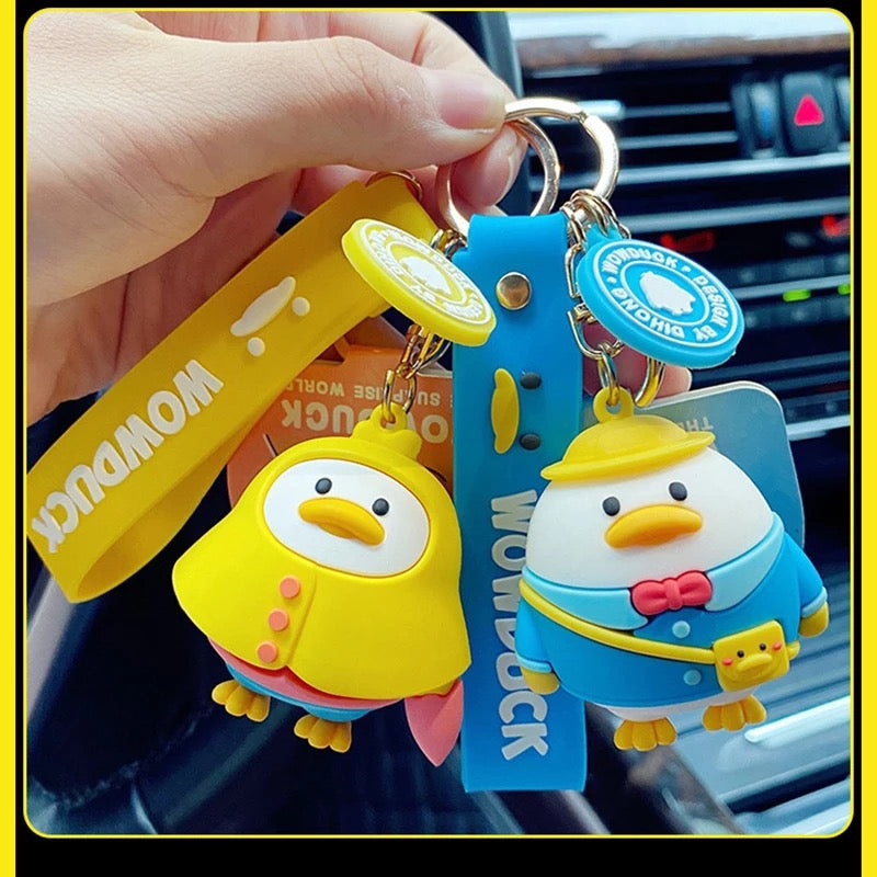 Porte Clés Canard Ciré Jaune