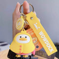 Porte Clés Canard Ciré Jaune