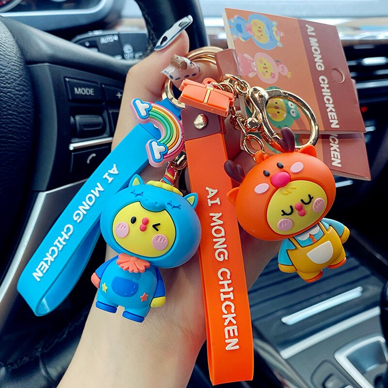Porte Clés Poussin Licorne