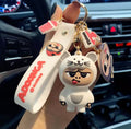 Porte clés Singe Souris Blanche