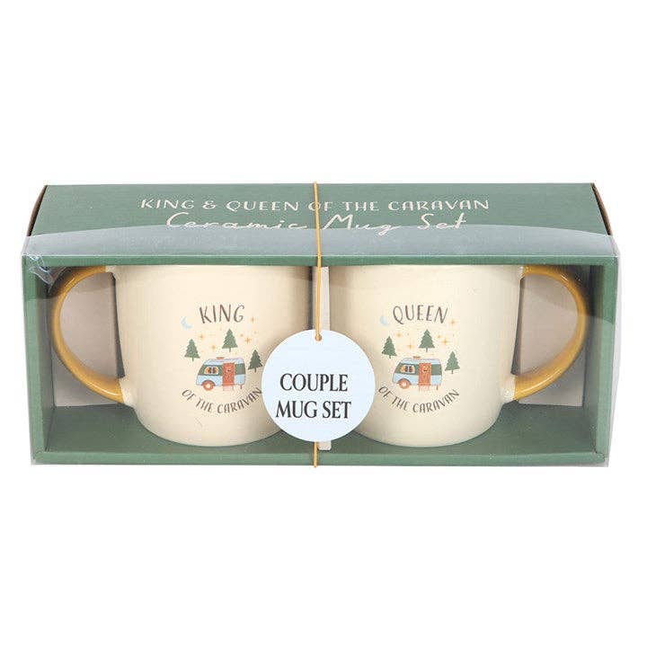 Couple de Mug « Renne et Roi du Camping »
