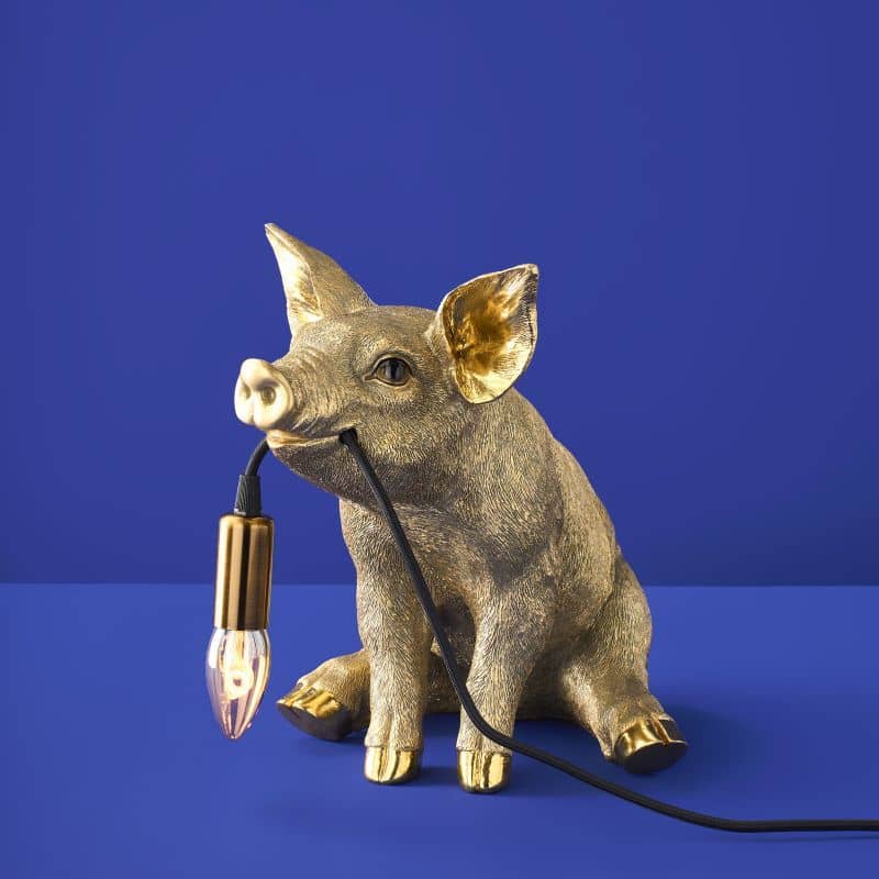 Golden Pig Table Lamp