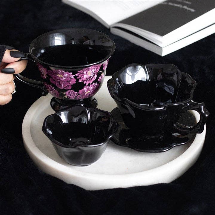 Vide poche Fleur Rose Noire