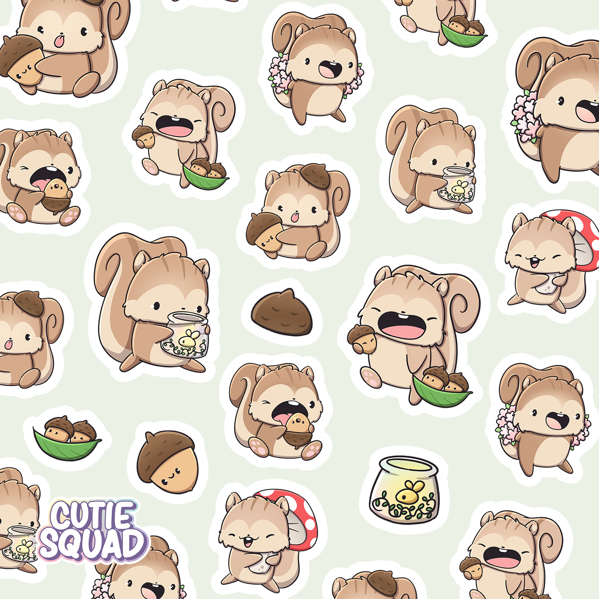 Planches d'autocollants Cozy Nut Club