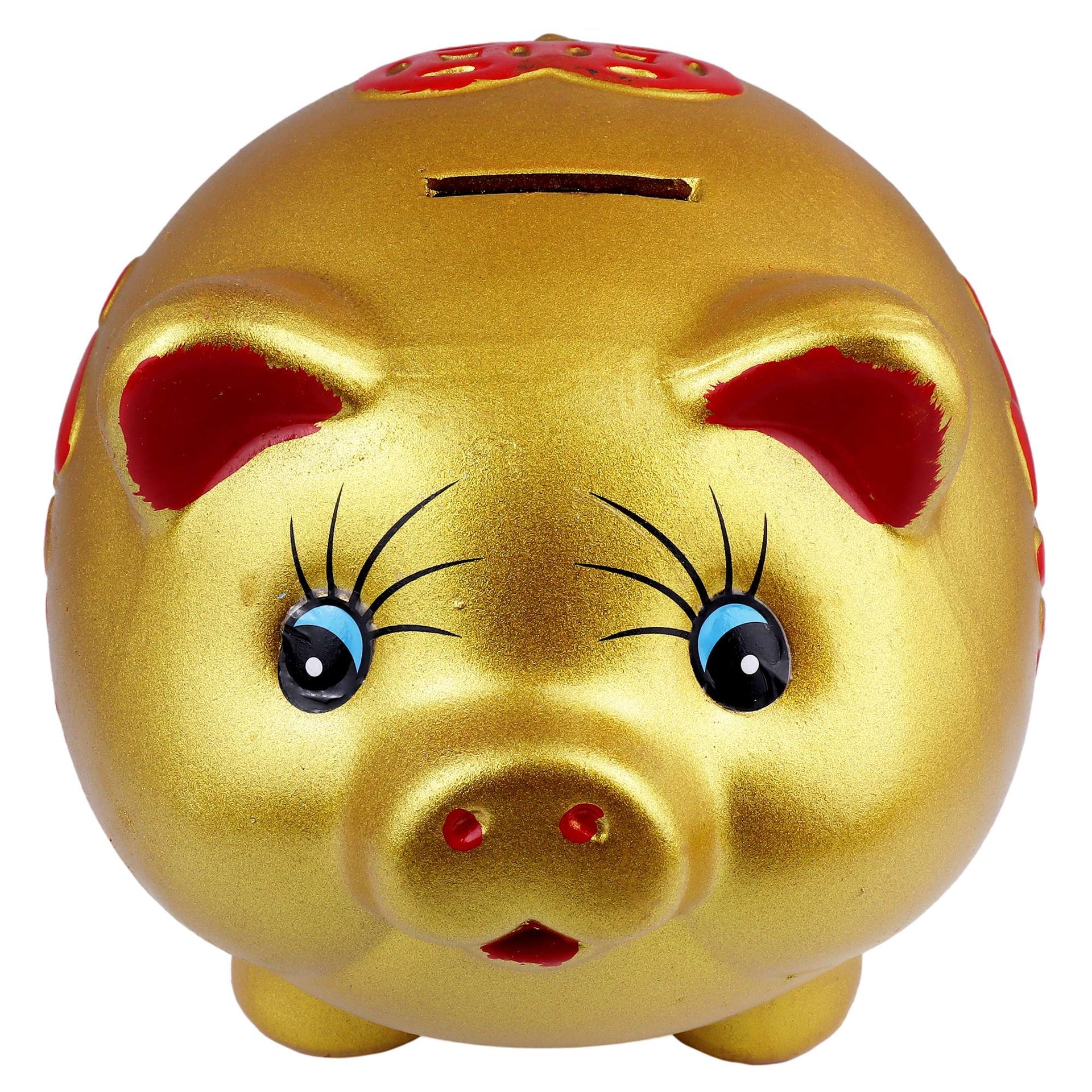 Tirelire Cochon Chanceux Doré