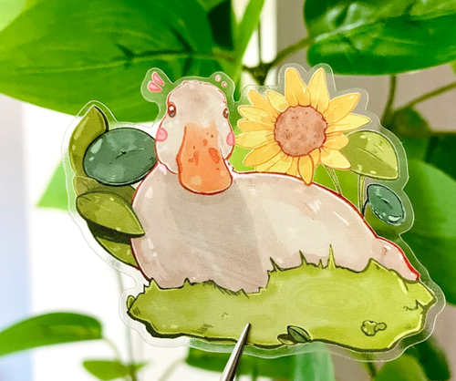 autocollant canard de printemps bubblesartcraft 