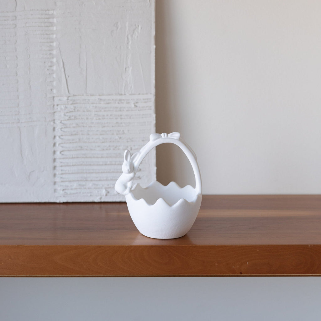 Panier avec lapin en céramique – Oito.Atelier – vue 6