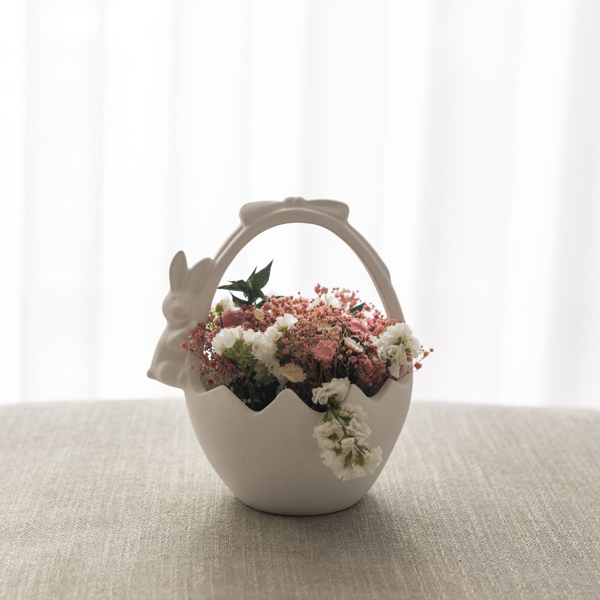 Panier avec lapin en céramique – Oito.Atelier – vue 14