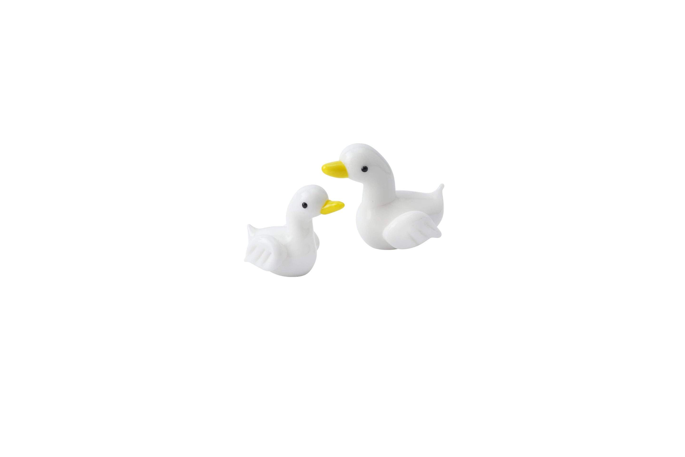 Figurine en verre Canards Blancs 2-Pack