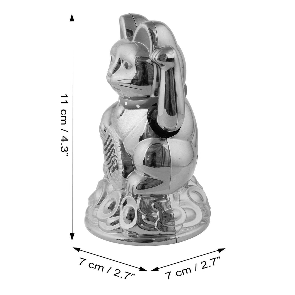Chat chanceux blanc 11cm