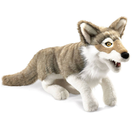 Marionnette à main Grey Wolf 2898/ Loup, gris Folkmanis réaliste