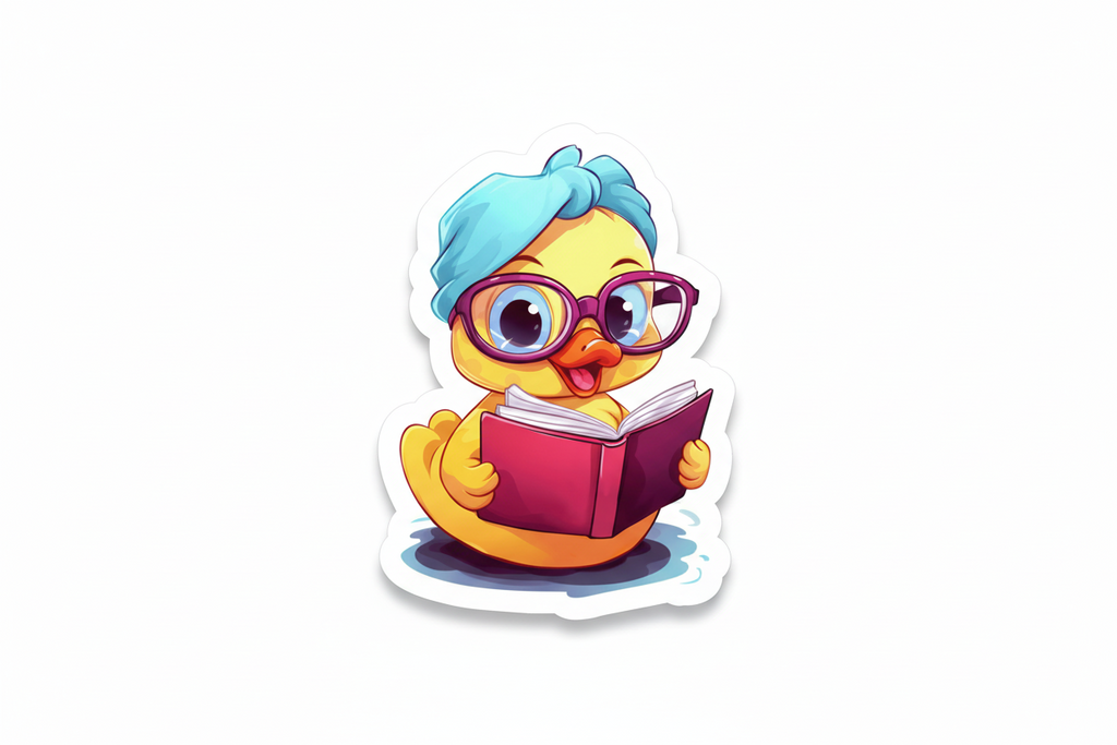 Reader Duck Sticker