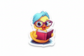 Reader Duck Sticker