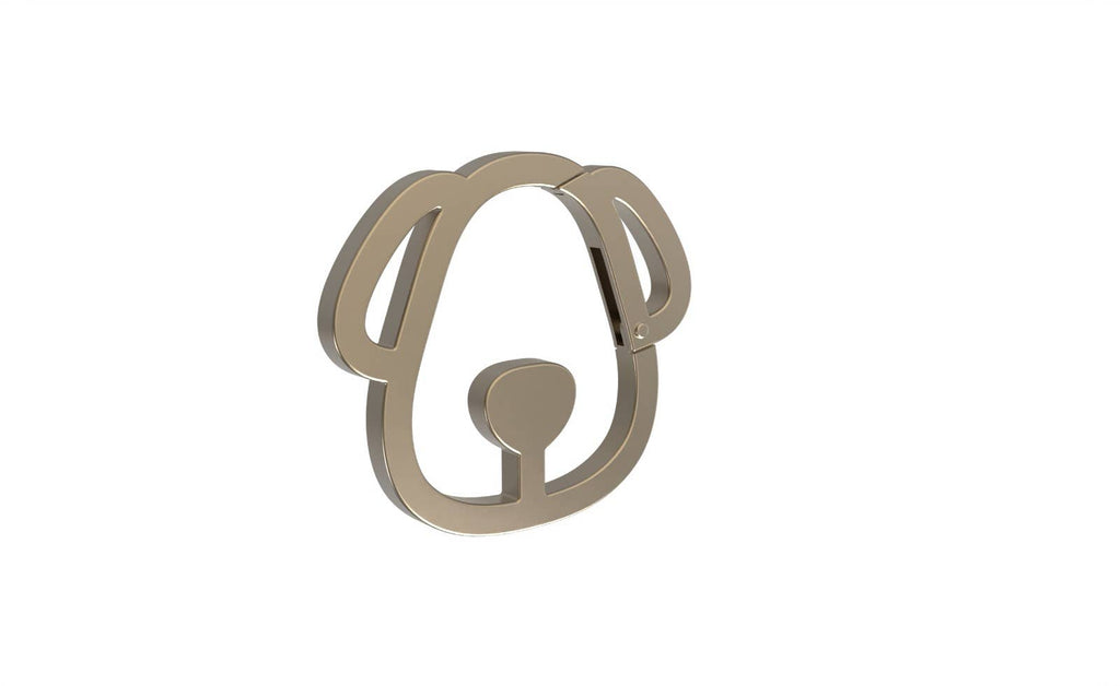Ensemble de mousquetons Chien marron/beige