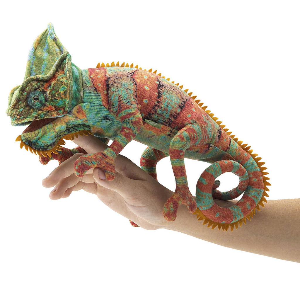 Marionnette à mano Pequeño caméléon 3153/ pequeño caméléon Folkmanis realista