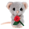 Peluche Young & Trendy Souris avec rose - 15 cm — Heunec