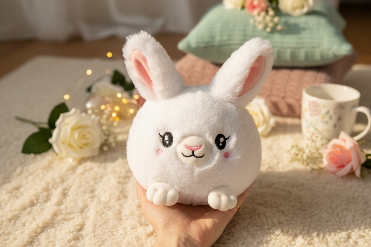 Mini Peluche Squishable Lapin Blanc