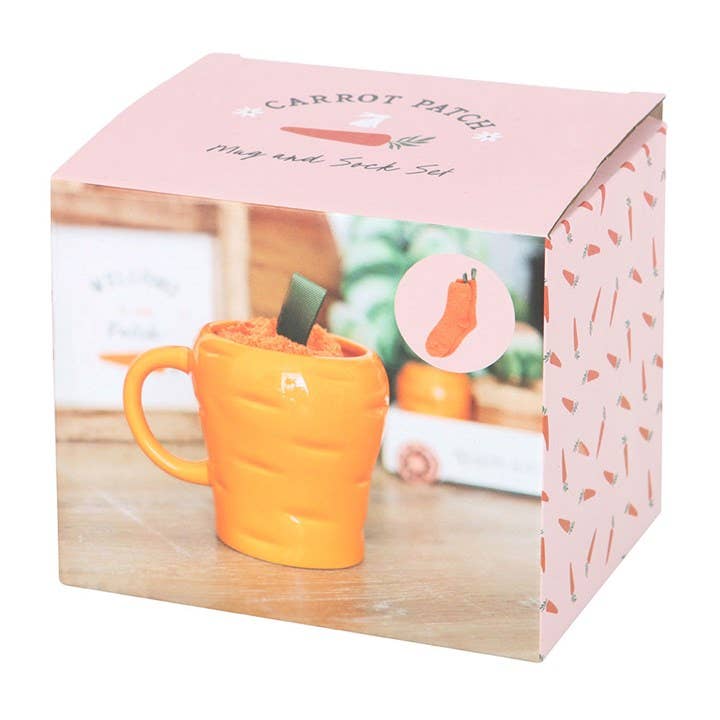 Ensemble de tasse et chaussettes en forme de carotte
