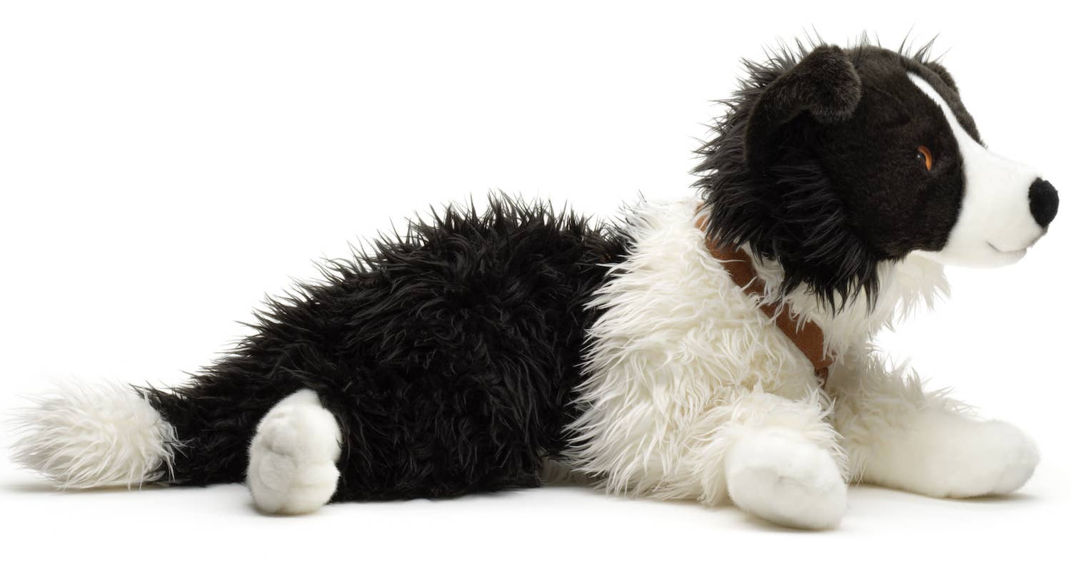 Peluche Border Collier Couché Uni Toys