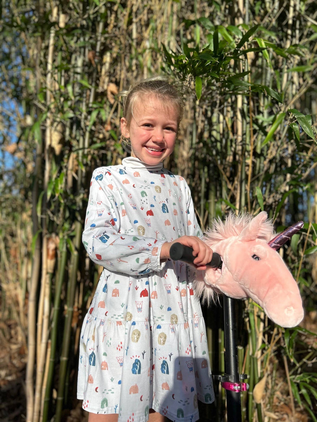 Accessoire tête de licorne rose pour vélo ou trottinette enfant - Wild & Soft