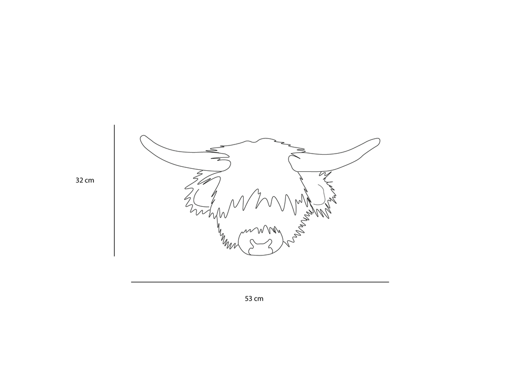 Nicolas the Highland Cow : décoration murale - Wild & Soft